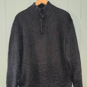 Men’s Polo Ralph Lauren Grey Ribbed Collar Sweater